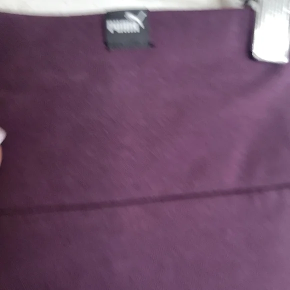 Puma Eggplant Purple Stretchy Wide Bootcut Yoga Pants - Picture 4 of 6